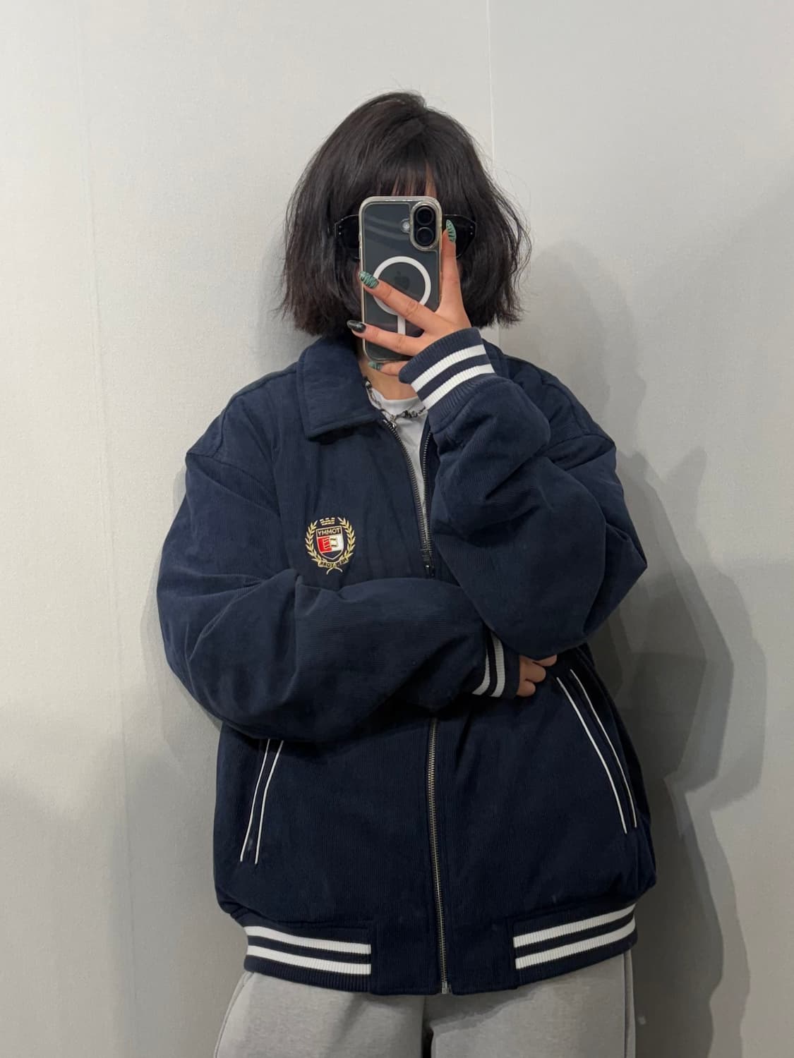 XL 타미 진스 코듀로이 레터맨 재킷 네이비 상품이미지1