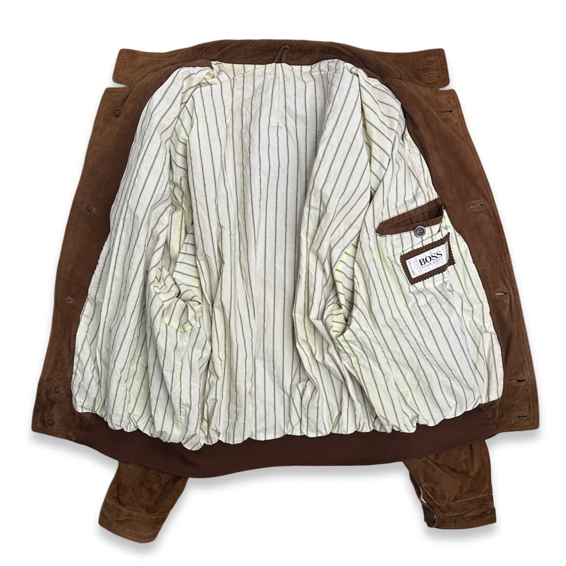 90s HUGO BOSS 스웨이드 레더 자켓 XL 상품이미지5