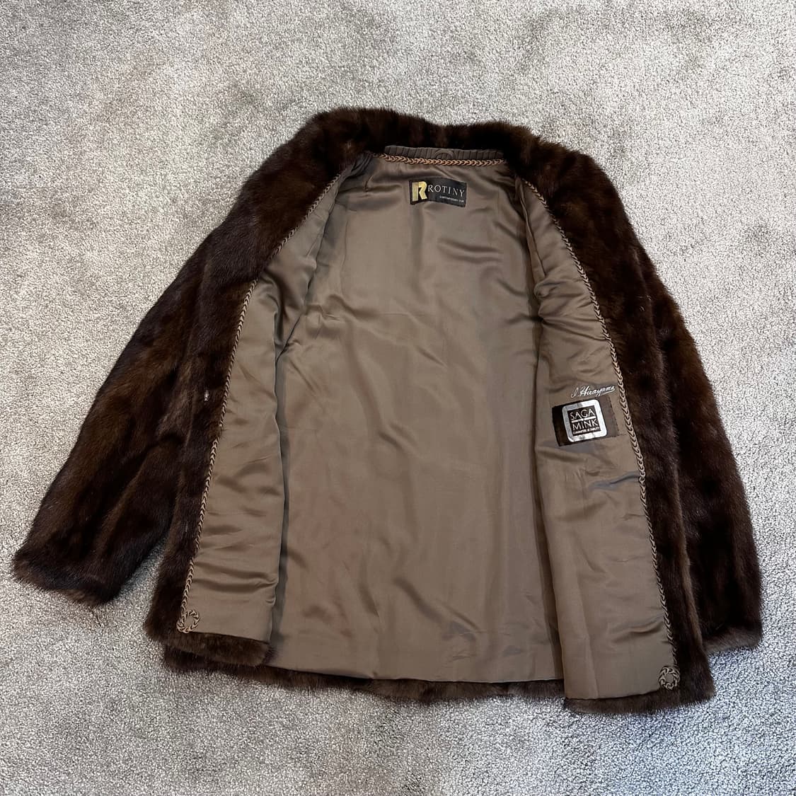 ROTINY 브라운 사가밍크 퍼자켓M 상품이미지4