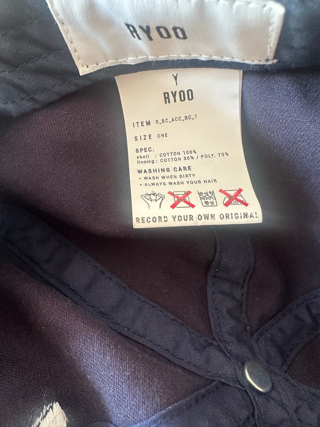 ryoo 볼캡 상품이미지3