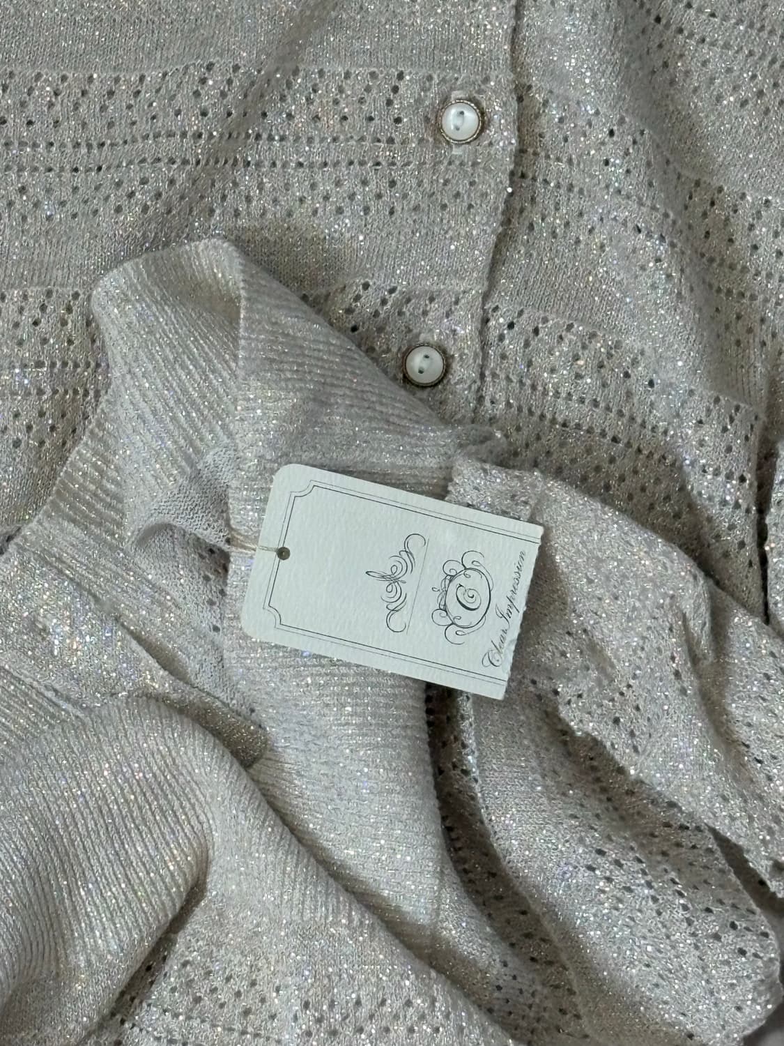 글리터 반팔 카디건 상품이미지3