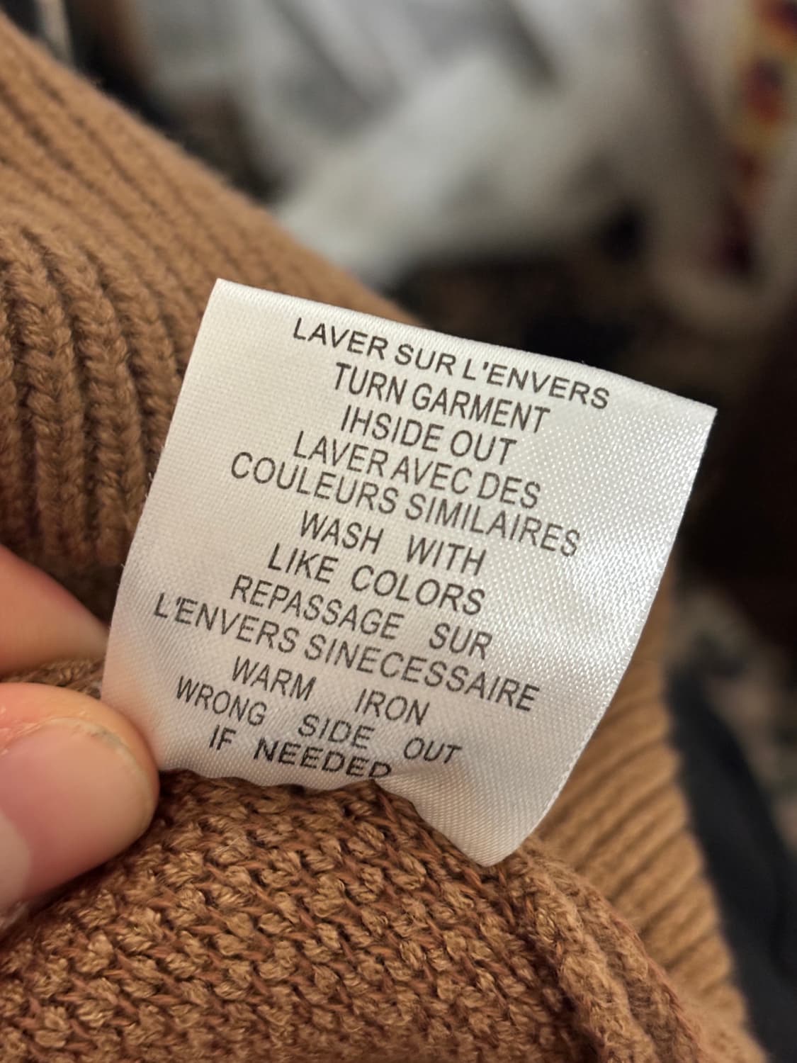 랑방 M사이즈 베이지 니트(파리) 상품이미지5