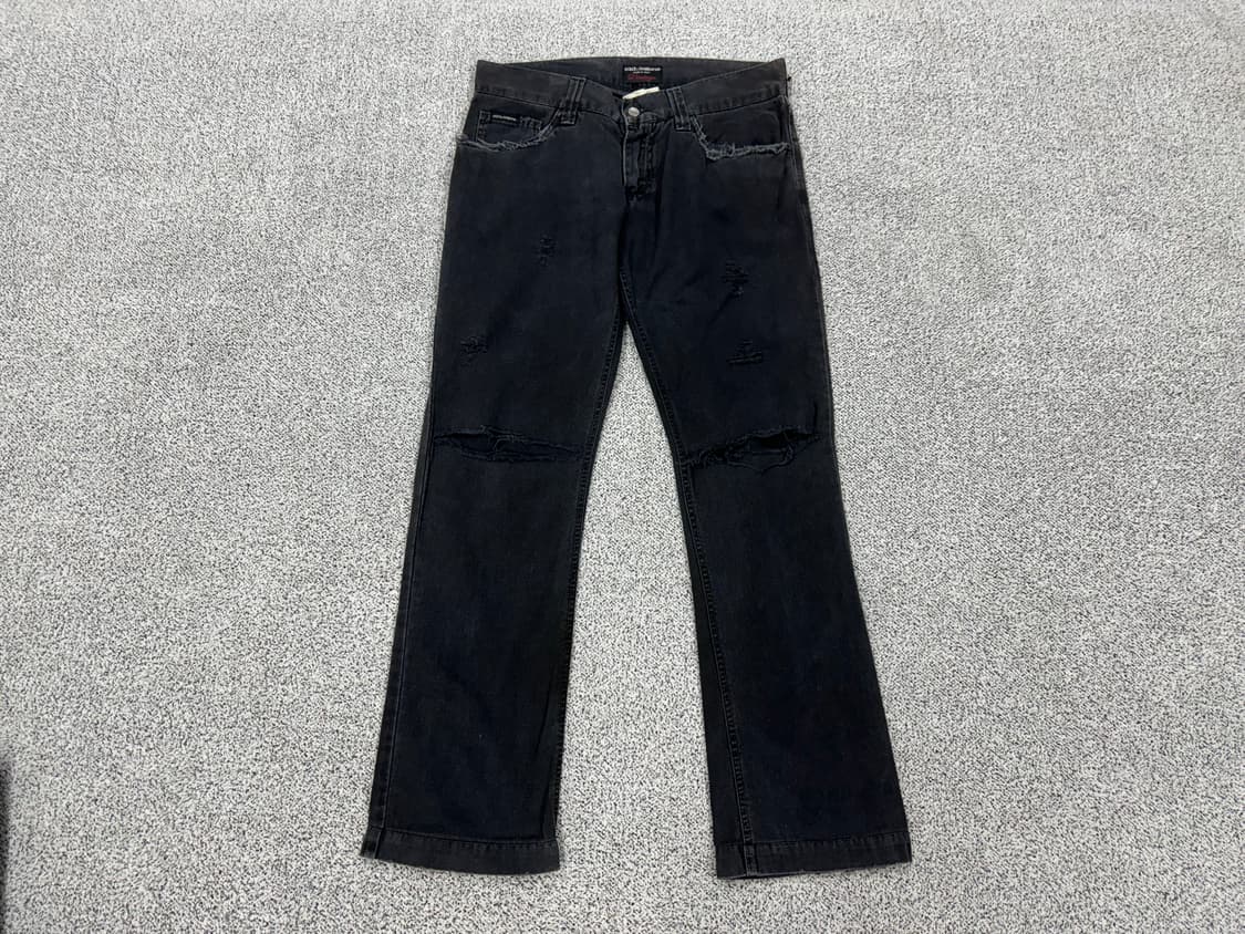 돌체엔가바나 00s 데미지 흑청데님 상품이미지1