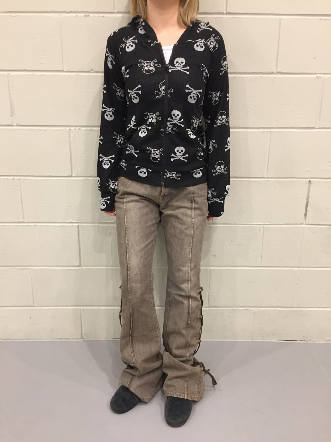 CRAZY ANGEL 스컬 패턴 후드집업 상품이미지6