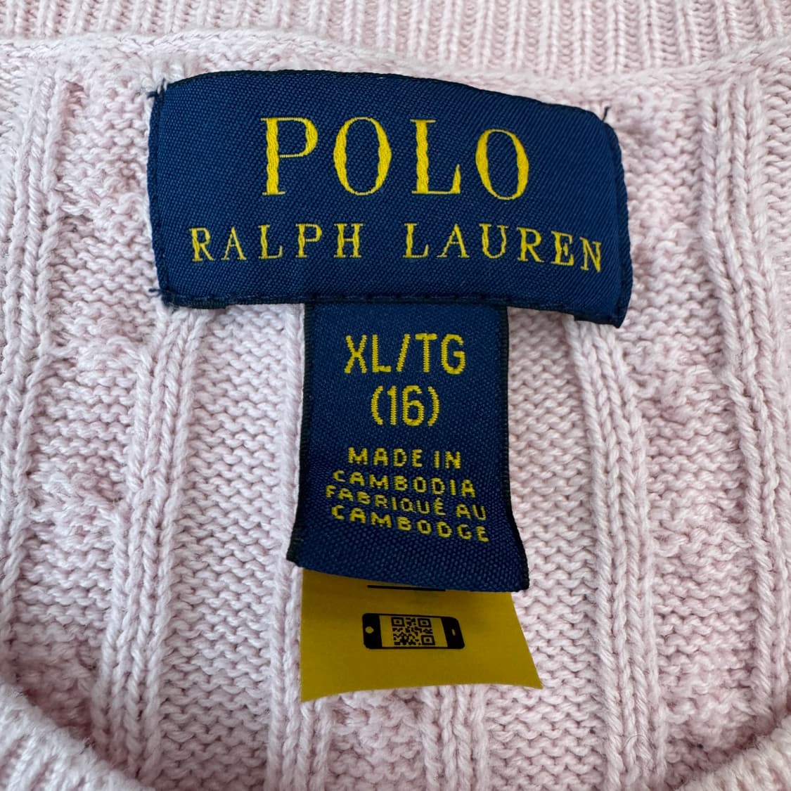 폴로 포니 꽈배기 케이블 니트 가디건 분홍 핑크 상품이미지5