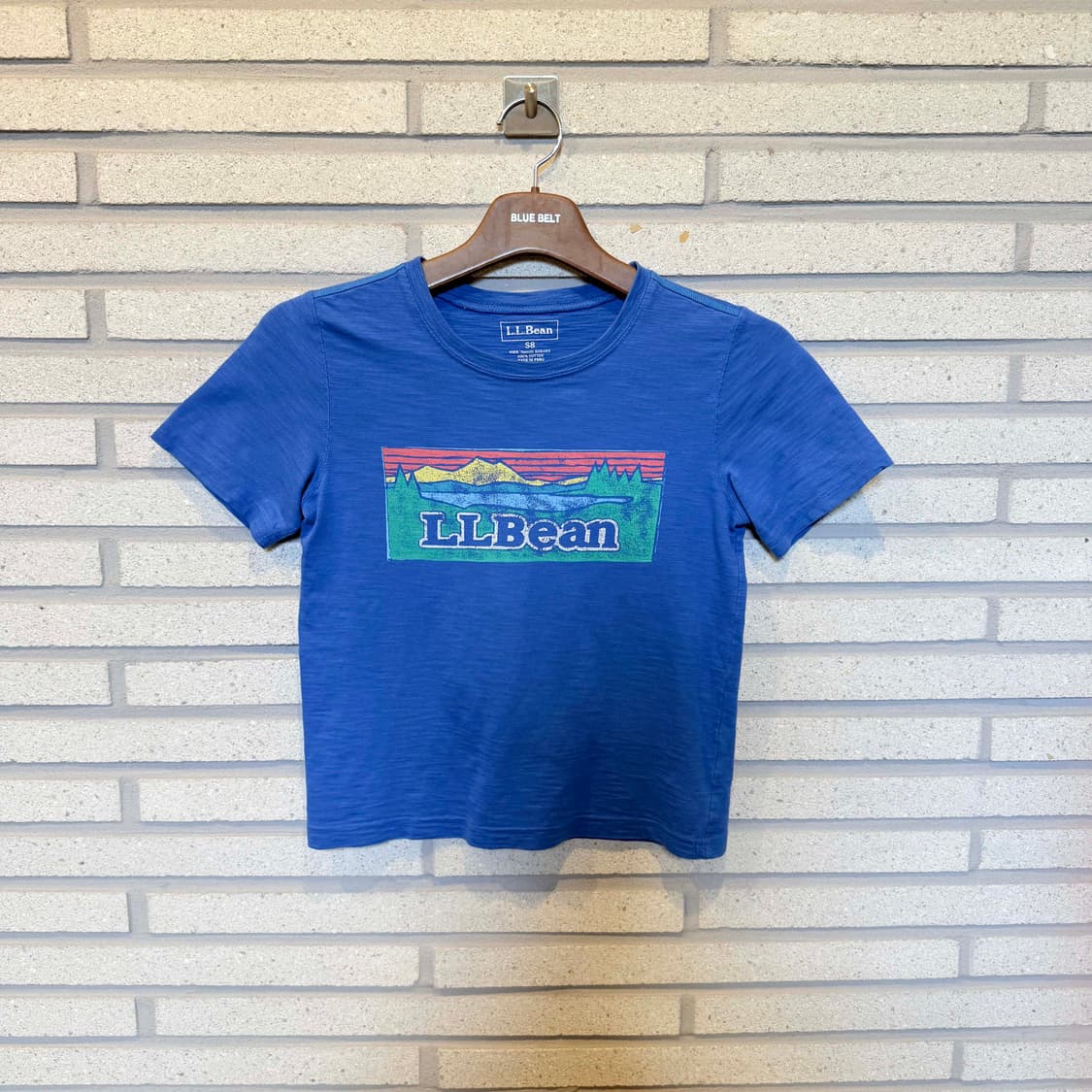 JPN VINTAGE 반팔 티셔츠 프린팅 디테일 블루 상품이미지1