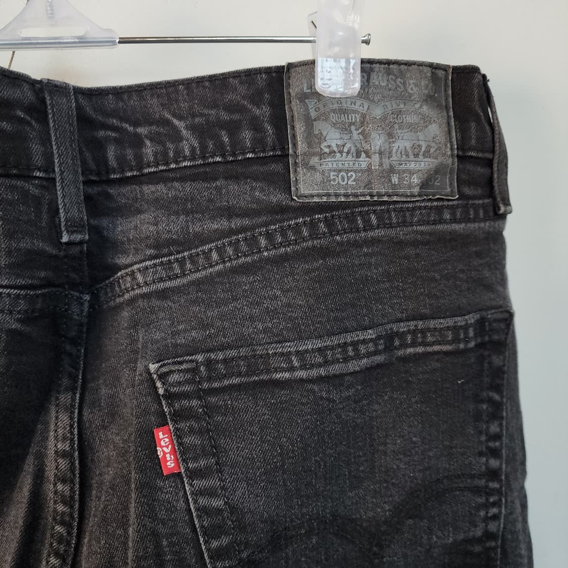 리바이스502 블랙 워싱 데님 팬츠 상품이미지4