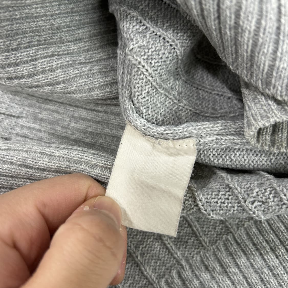 빈폴 회색 케이블 니트 스웨터 m 상품이미지3