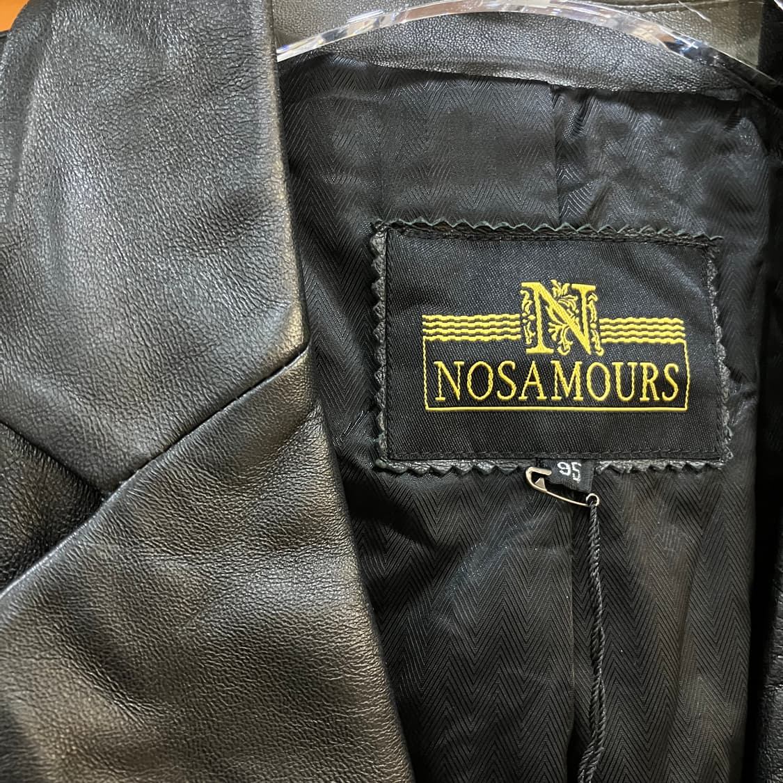 VTG 빈티지 블랙 레더 블레이저 95 상품이미지2