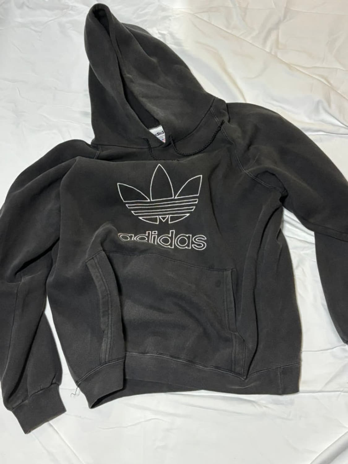 90s adidas 올드 아디다스 빈티지 트레포일 로고 후드티 상품이미지2