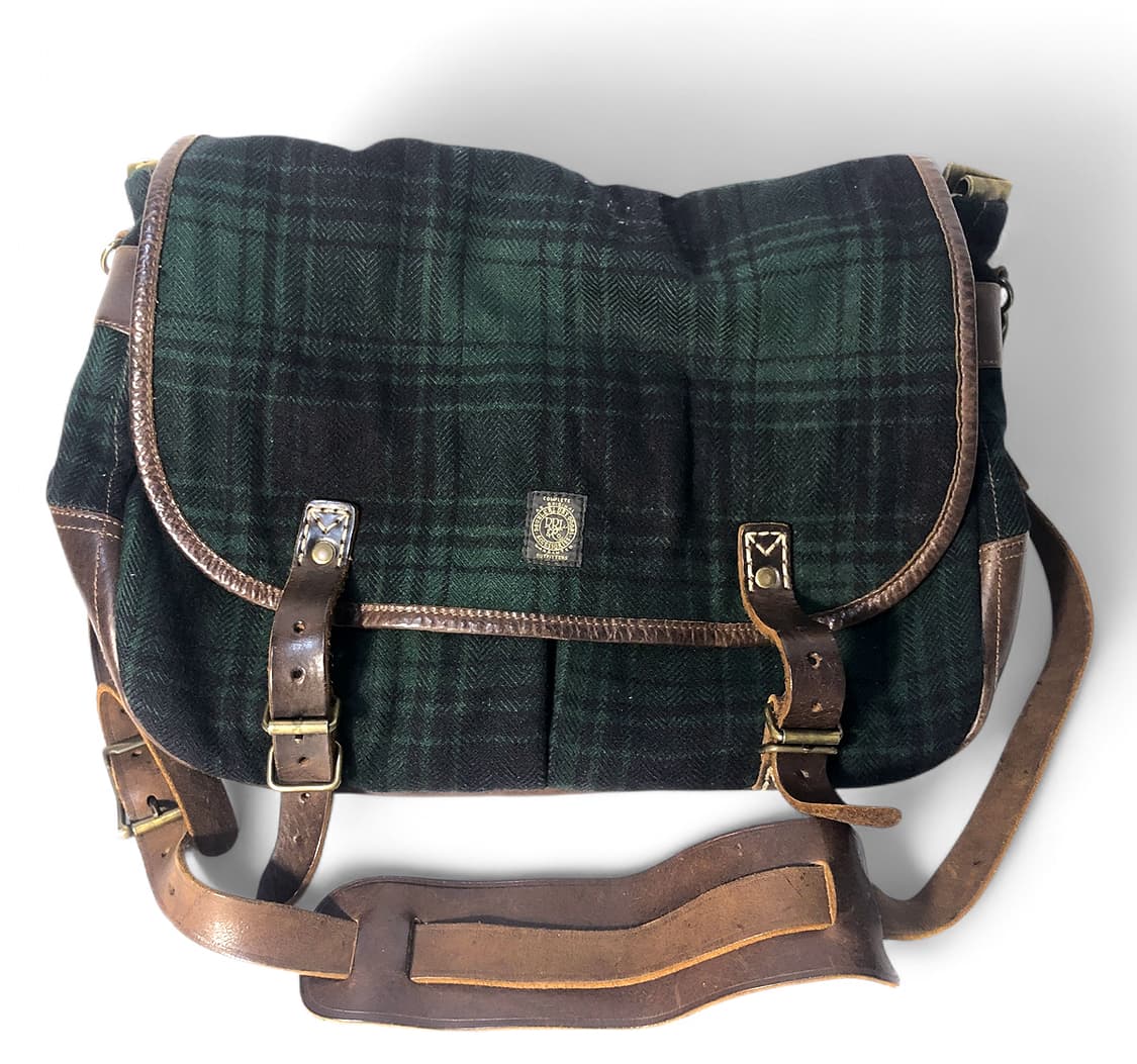 더블알엘 RRL 캔버스 체크 헤리티지 메신저백 상품이미지2