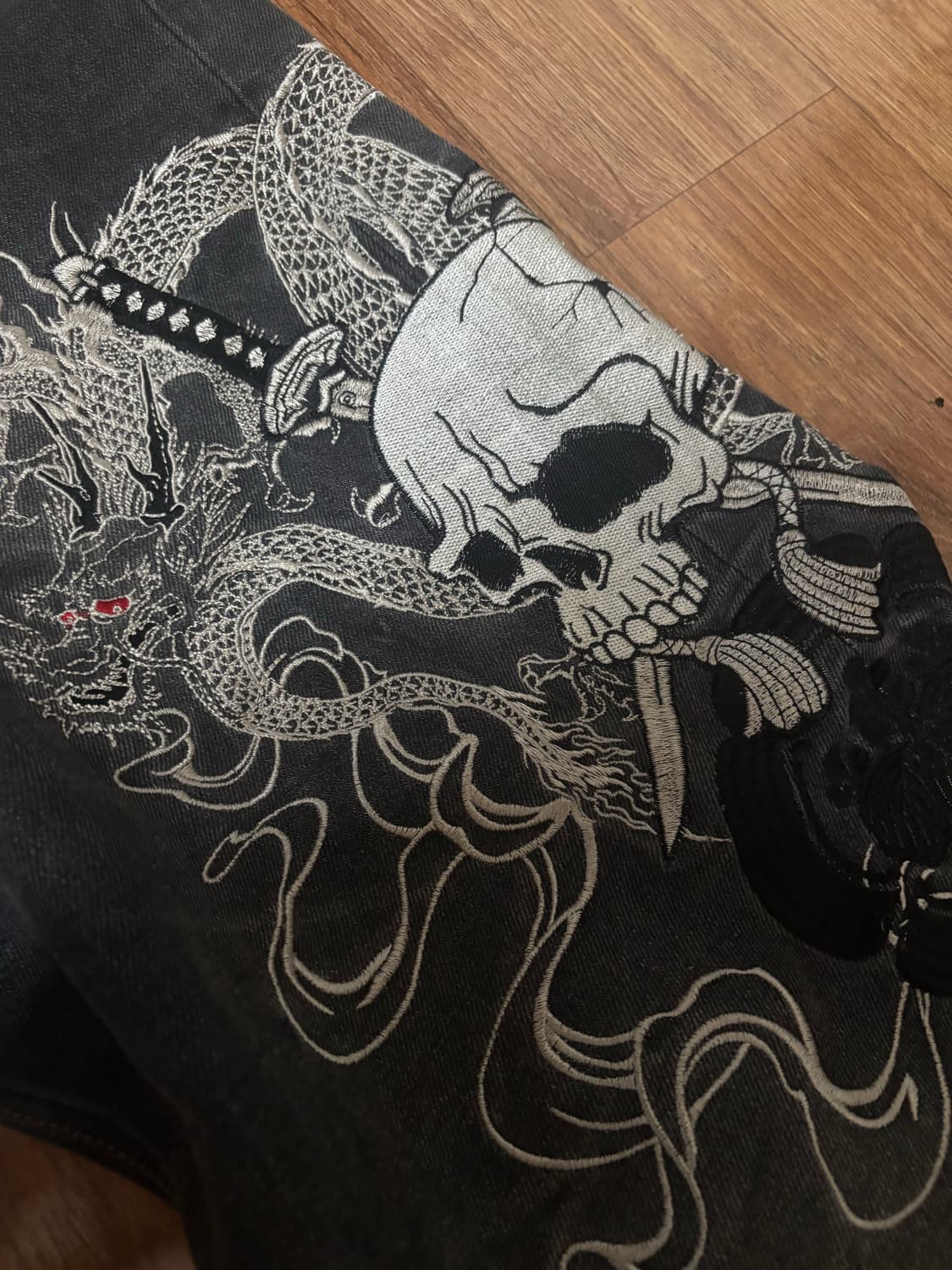 [karakuri tamashii] 카라쿠리 오리엔탈 스컬 데님팬츠 상품이미지4