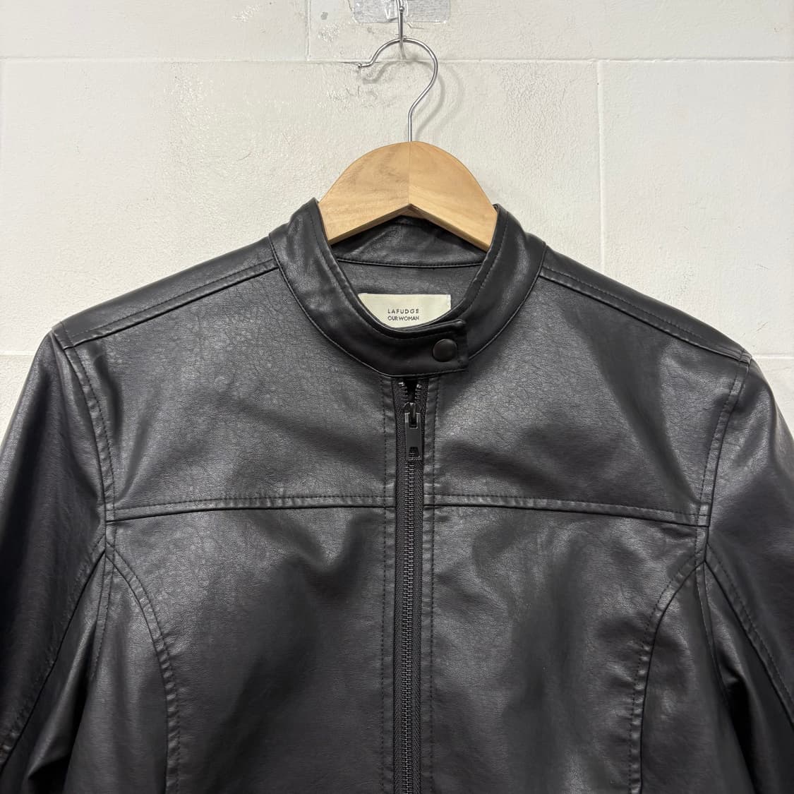 라퍼지스토어 버핑 레더 미니멀 자켓 상품이미지2