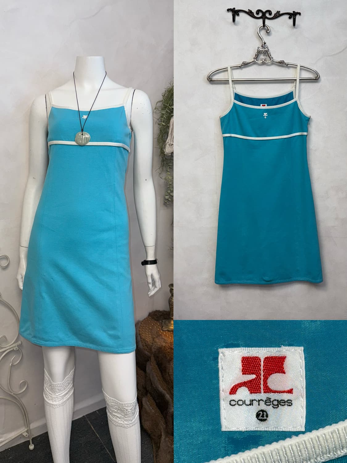 Courreges sky blue midi ops 상품이미지1