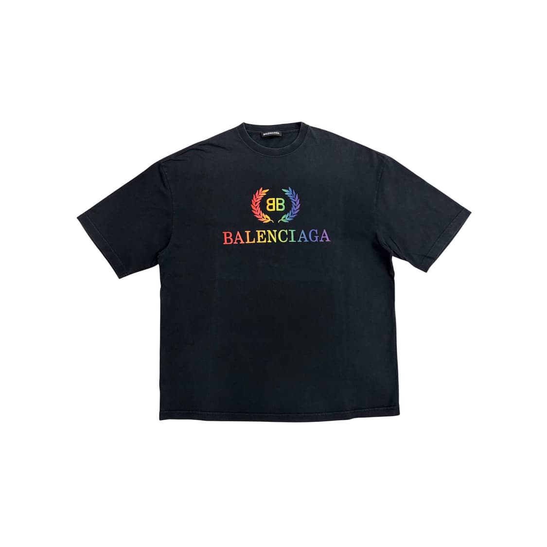 발렌시아가 레인보우 월계수 반팔 티셔츠 m 상품이미지1