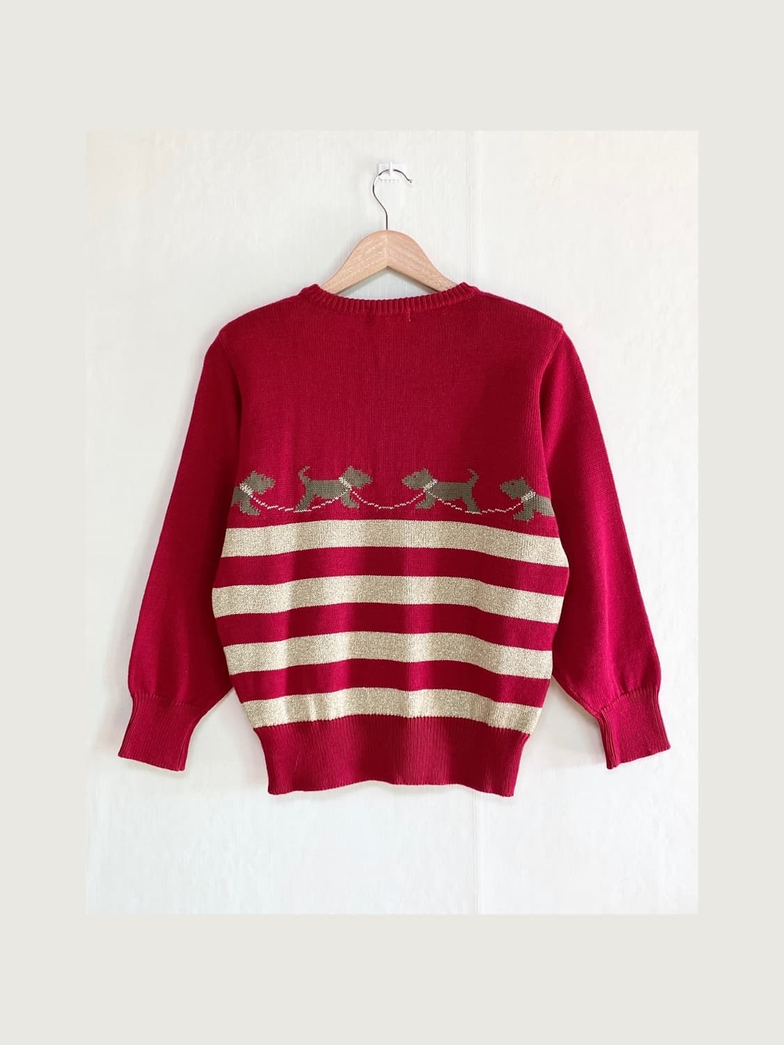 Christmas Red Puppy Wool-Blend Knit Top 상품이미지2