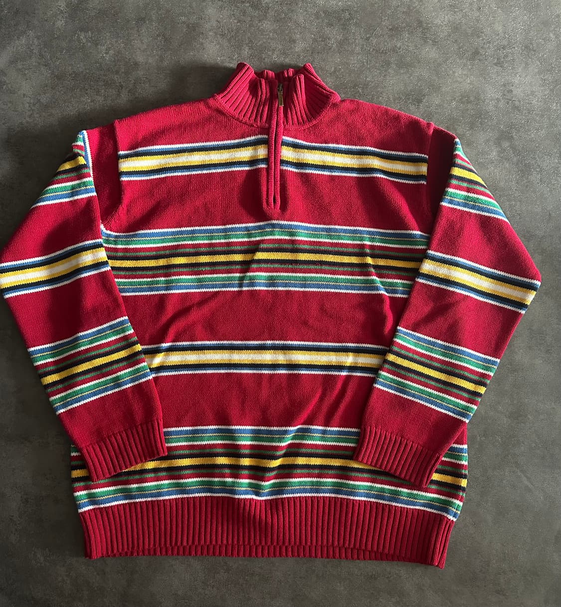 LAUREN 랄프로렌 하프집 스트라이프 니트 M 상품이미지1