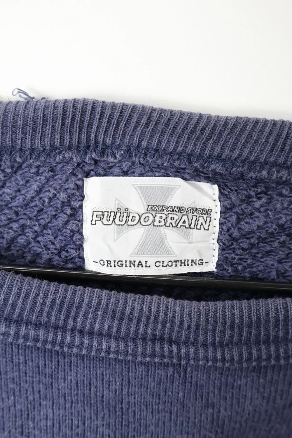 Fuudobrain Cropped Sweatshirt Navy 상품이미지5