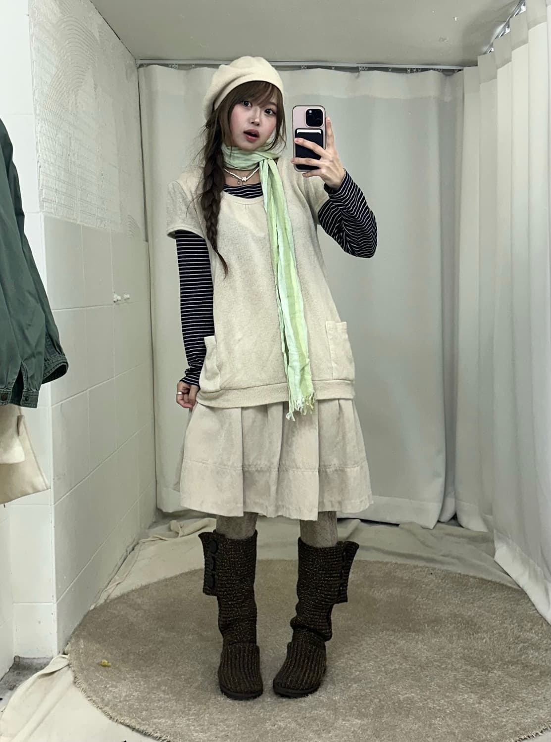 바닐라 민트 모리걸 니혼진 아이보리 코디세트 상품이미지3