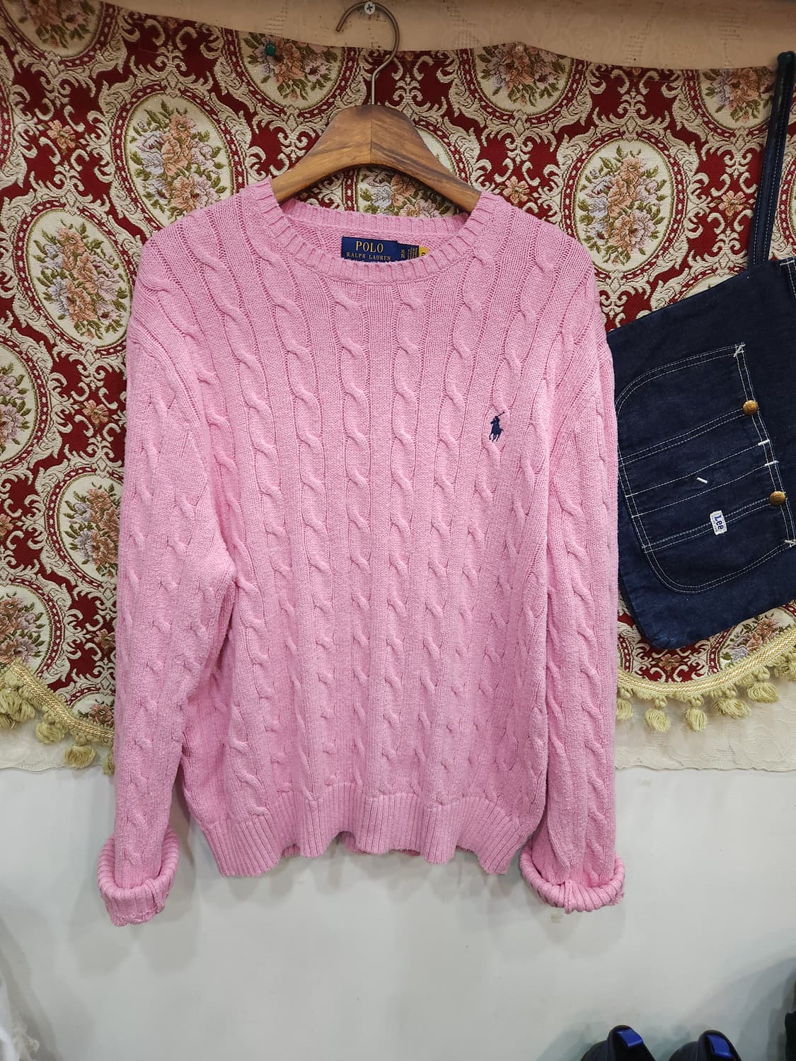 폴로 랄프로렌 핑크 꽈배기 코튼 니트

 상품이미지2