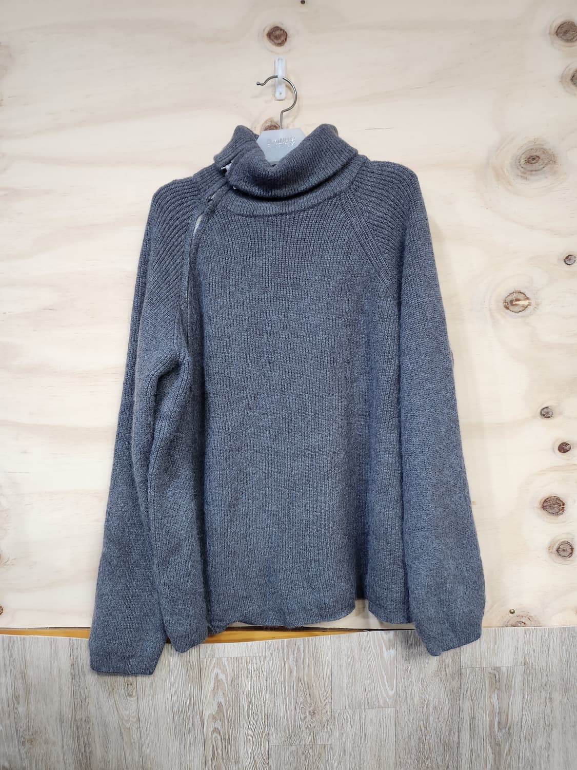 528) 사이드집업 터틀넥 오버핏 니트 상품이미지1