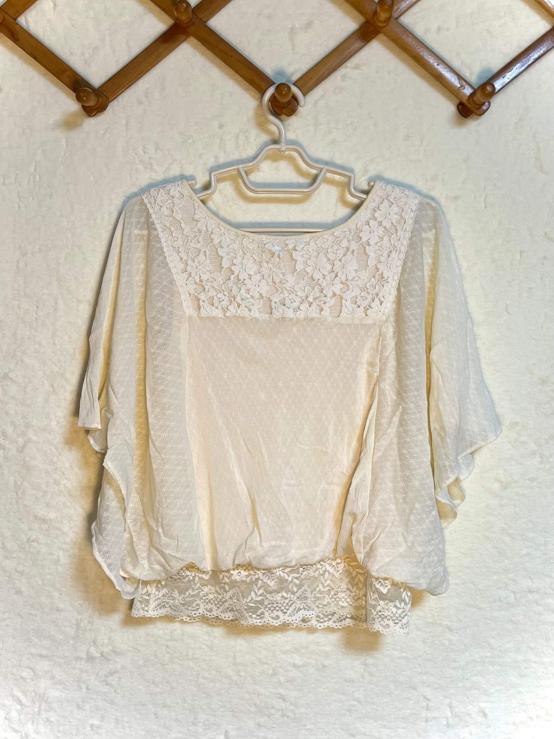 빈티지 모리걸 레이스 벌룬핏 가오리핏 블라우스  상품이미지2