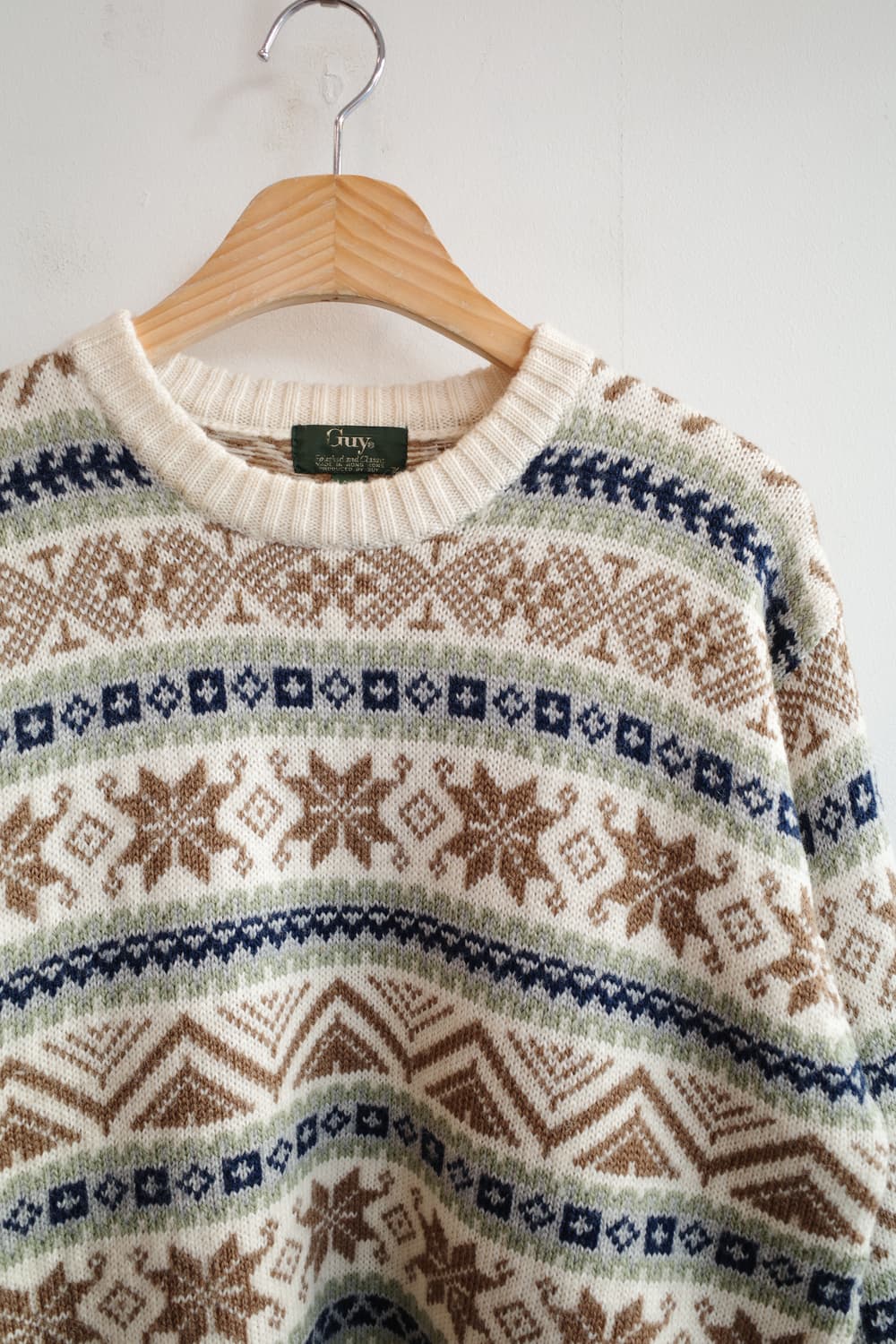 Japan brand 울 패턴 니트  상품이미지2