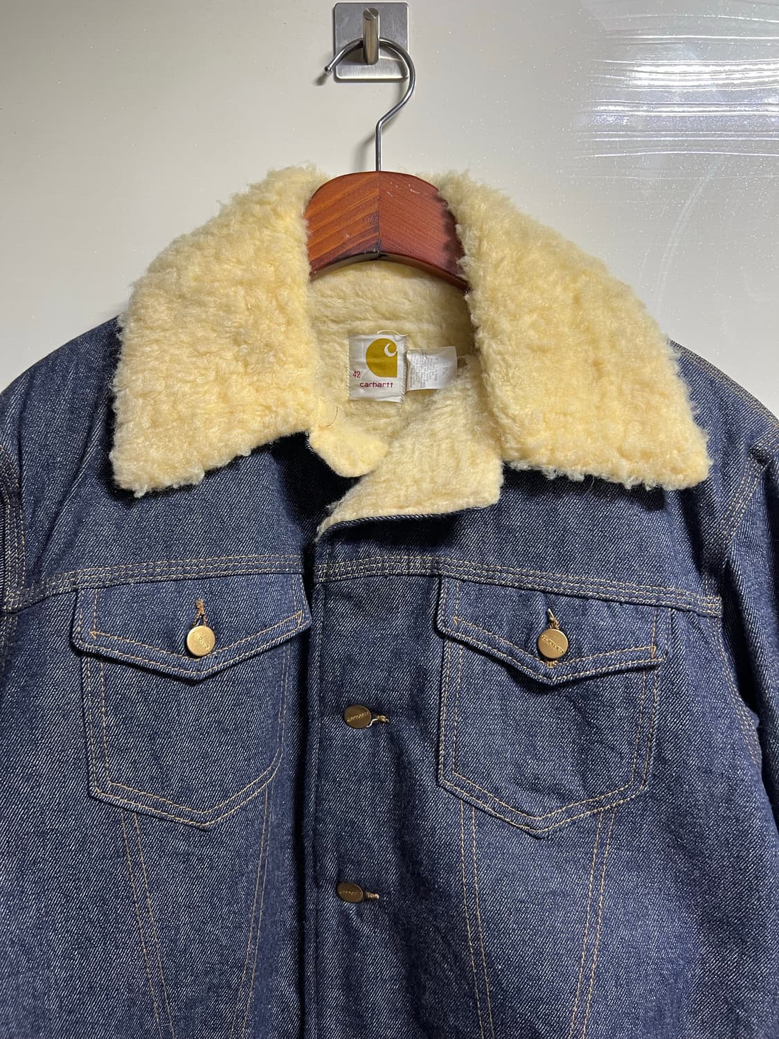 빈티지 칼하트 데님 쉐르파 자켓 상품이미지2