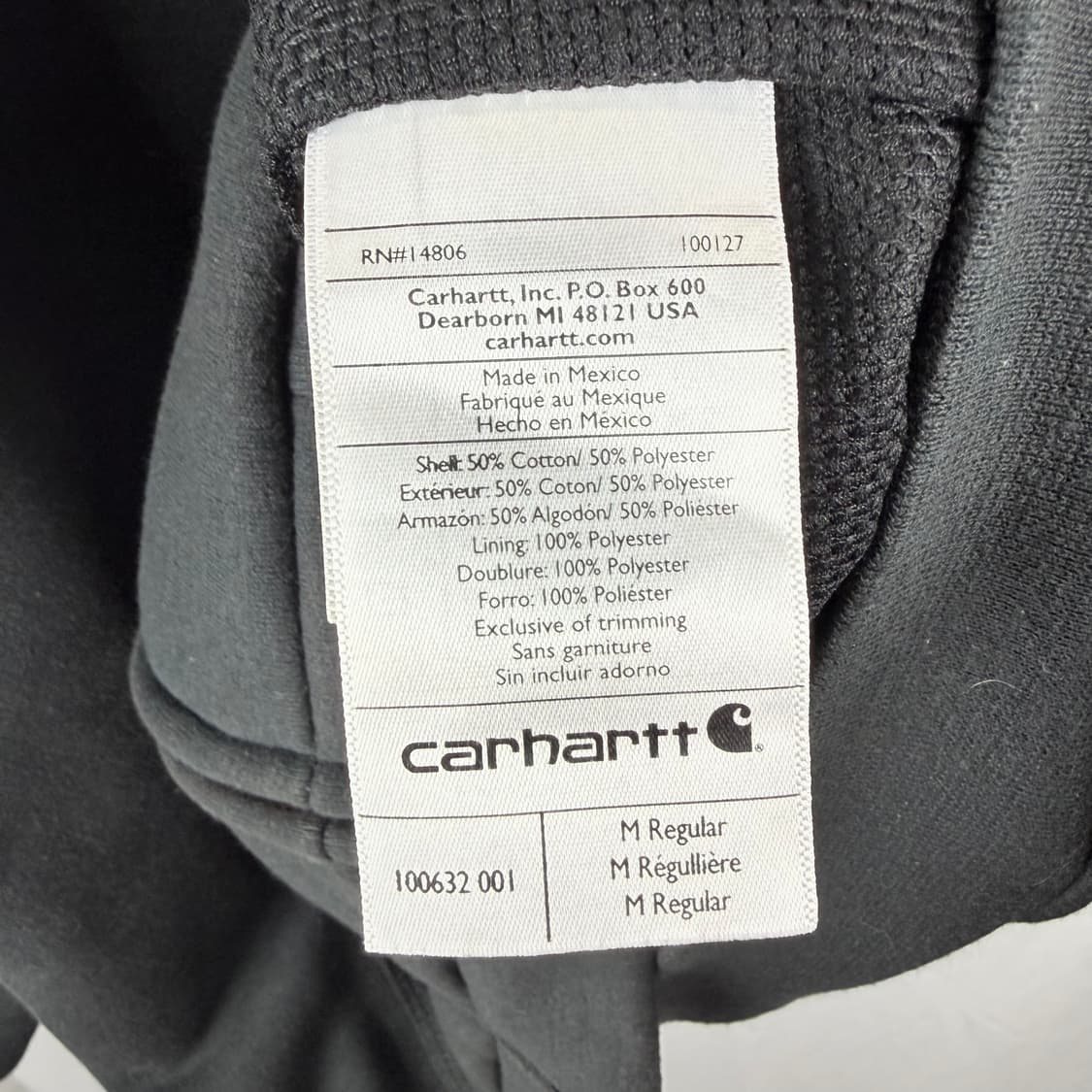 (M) 칼하트 레인디펜더 후드집업 블랙 상품이미지5