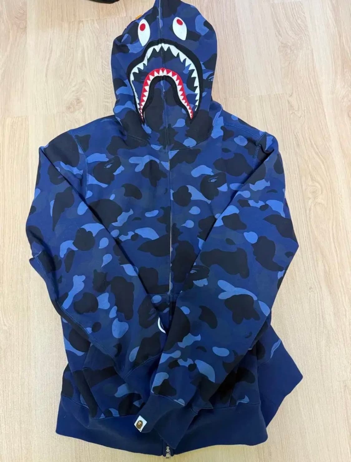 베이프 샤크 후드집업 청계 XL 상품이미지6