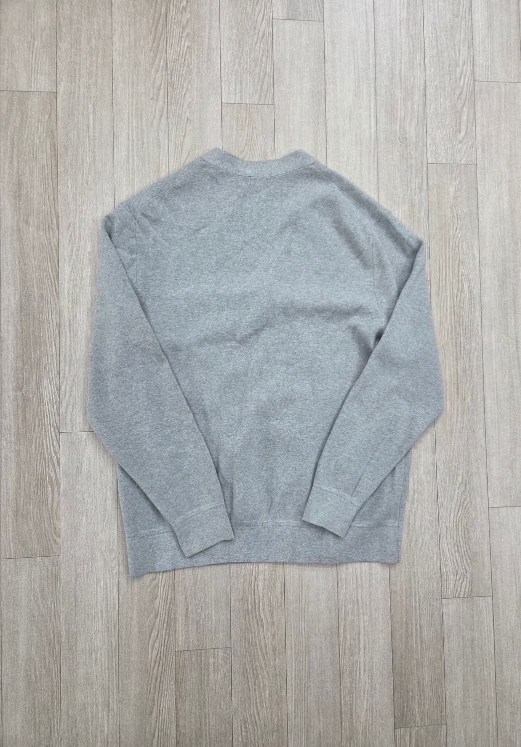 유니클로 밀라노립 워셔블 코튼 가디건 그레이 XL, 105 상품이미지4