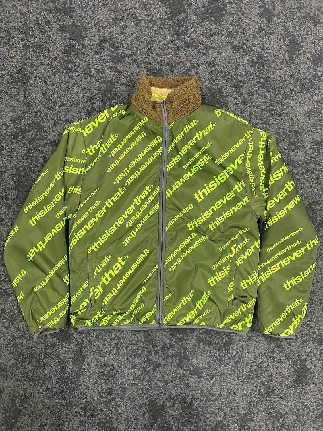 디스이즈네버댓 리버시블 플리스 브라운 M 상품이미지6