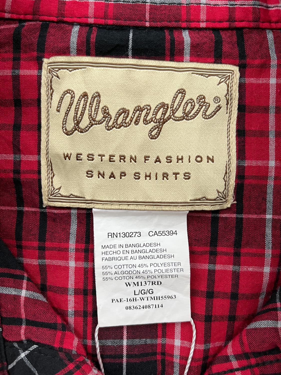 랭글러 웨스턴 체크 셔츠 상품이미지9