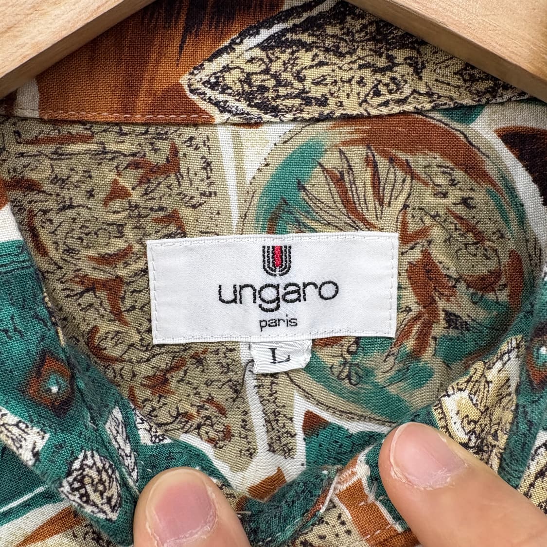ungaro 웅가로 패턴 반팔 셔츠 남성L 상품이미지4