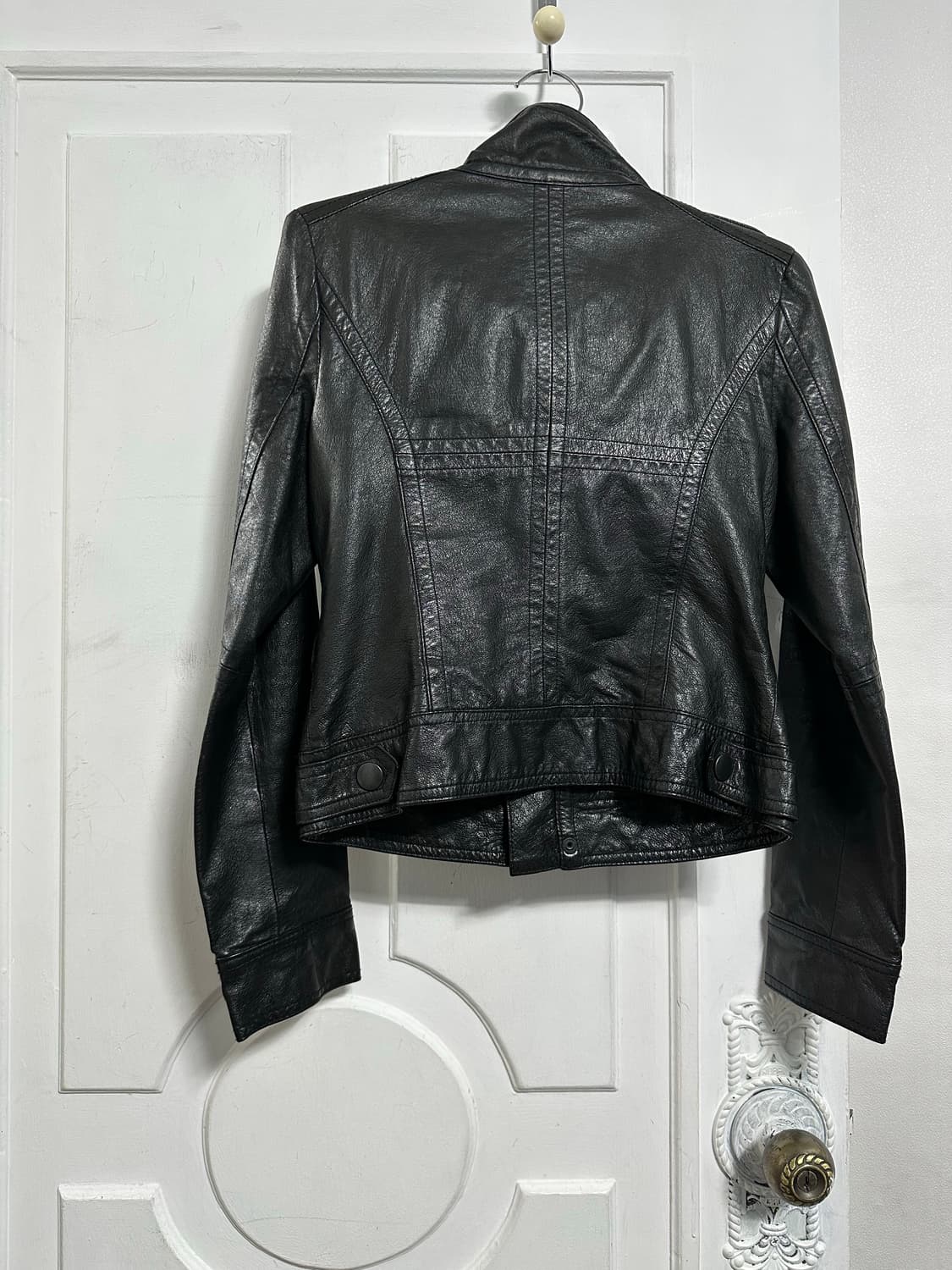 비비유 하이넥 레더 자켓 상품이미지2