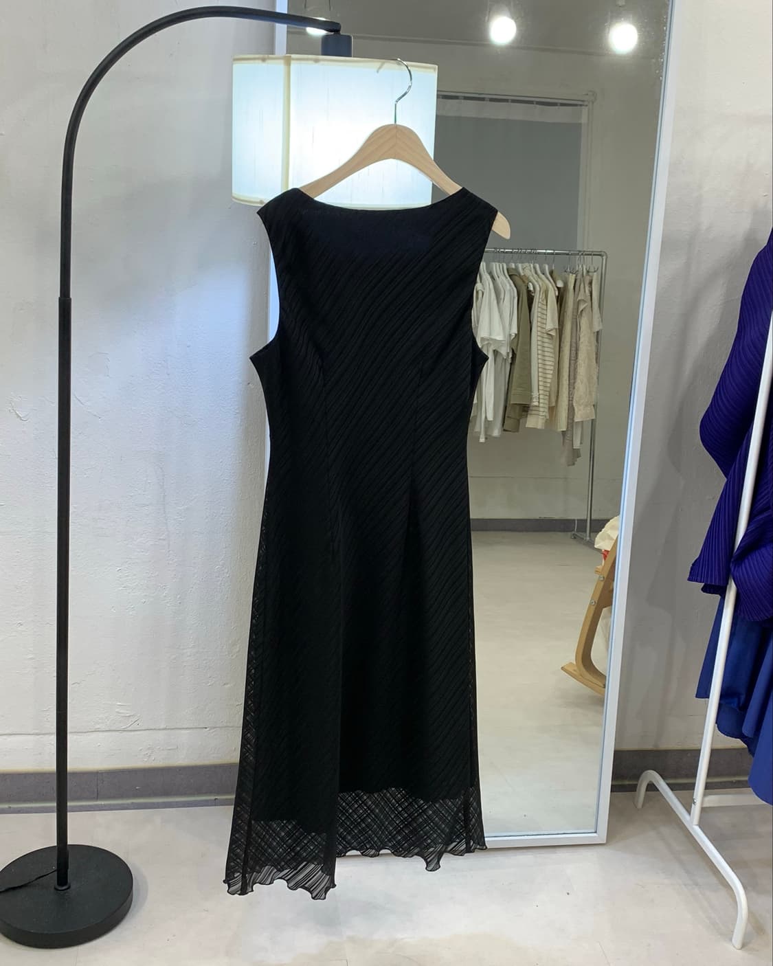 Black Textured Shift Dress  상품이미지7