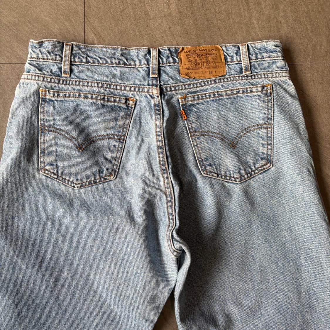 95년 생산 리바이스 550 데님 오렌지탭 팬츠  상품이미지7