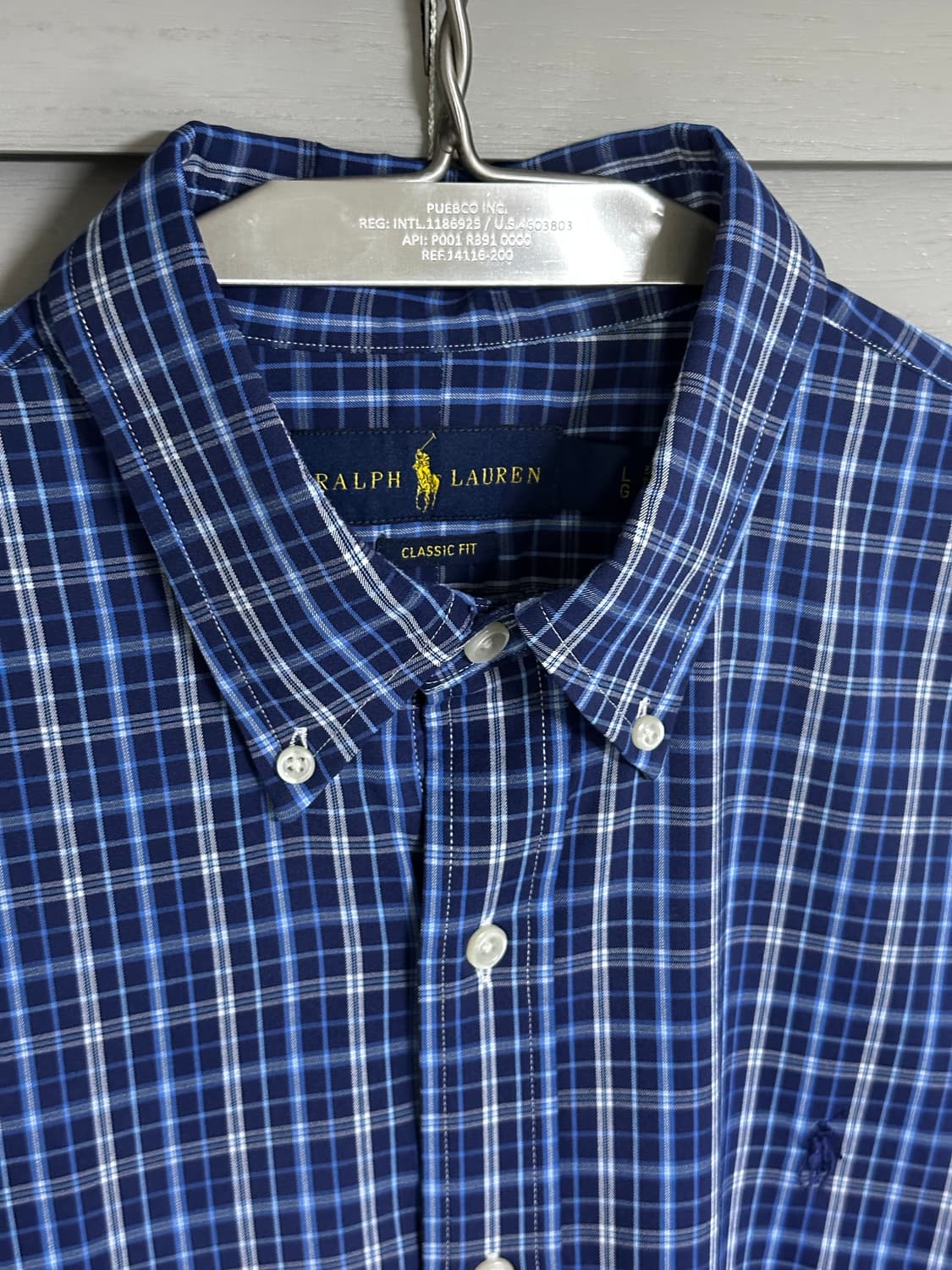 폴로 블루체크 긴팔셔츠 판매 상품이미지1