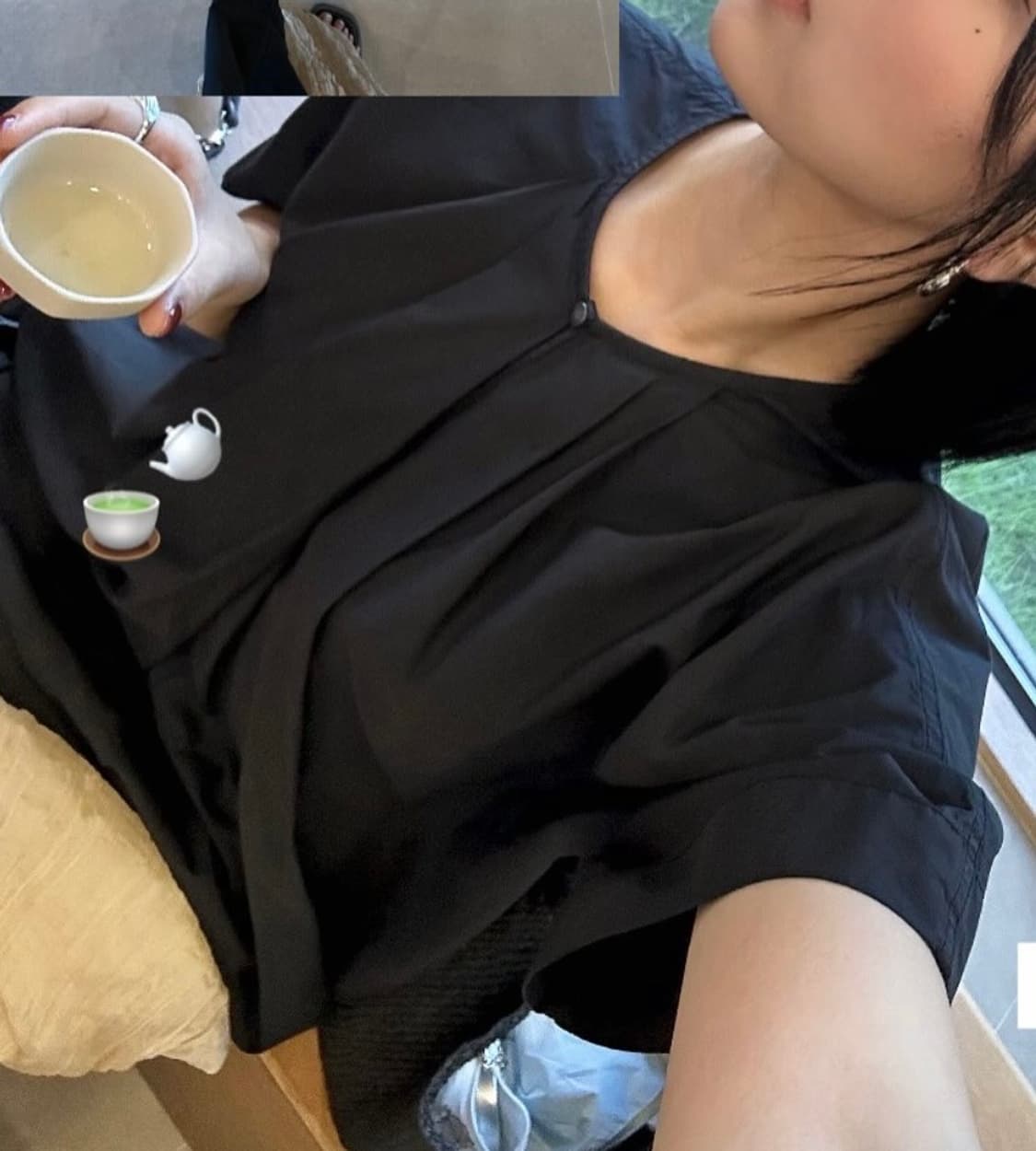 르메르 여성 파라슈트 블라우스 (38size, black) 상품이미지6