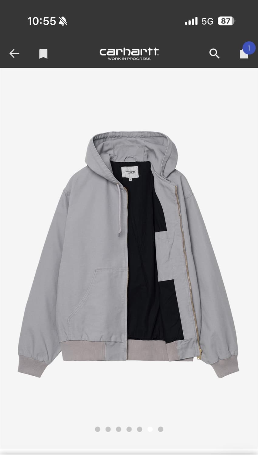 (택만뗀새상품)[L]칼하트wip J130 액티브 자켓 요세미티 린스드 상품이미지5