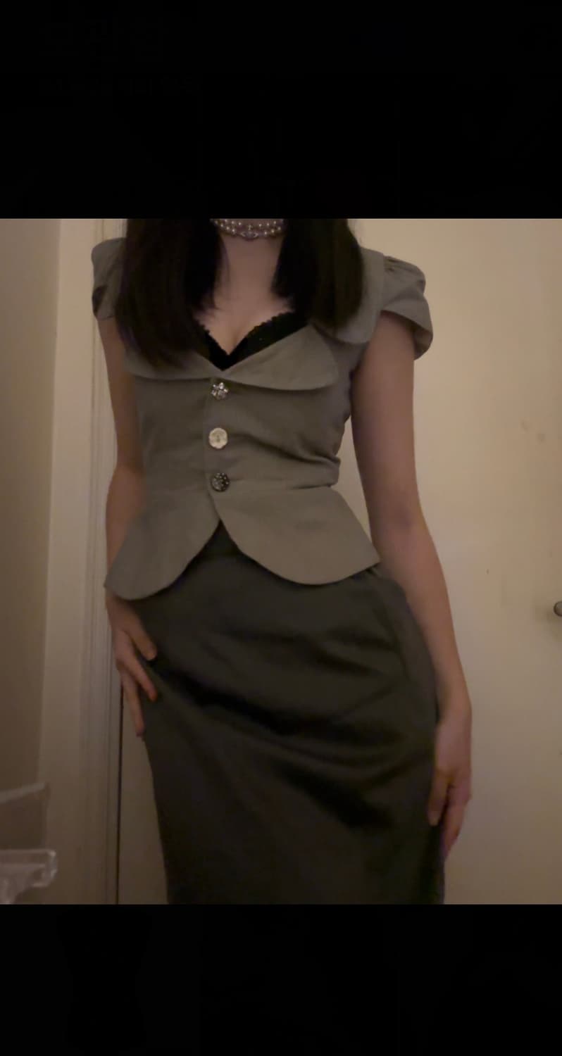 River Island 리버아일랜드 페플럼 핀스트라이프 자켓 블레이저 상품이미지2