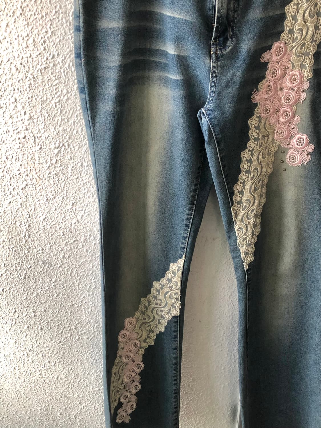 레이스 연청 일자바지 상품이미지4