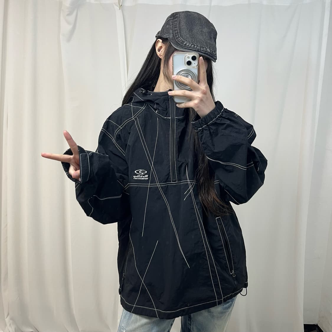 Travel Black Stitch Anorak 상품이미지2