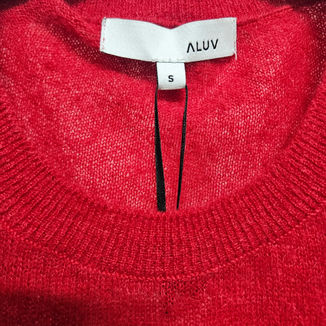 S 에이루브 aluv 배이비 알파카 반팔 니트 상품이미지3