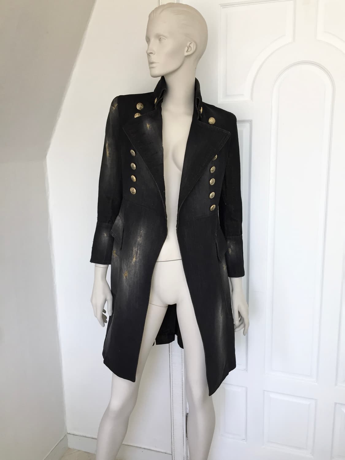 Balmain  Rare Gold denim Napoleon coat 상품이미지8