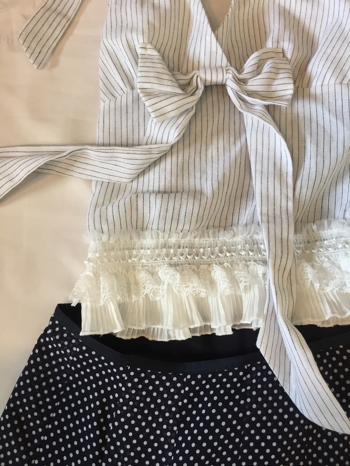 레이스 리본 홀터넥 상품이미지7