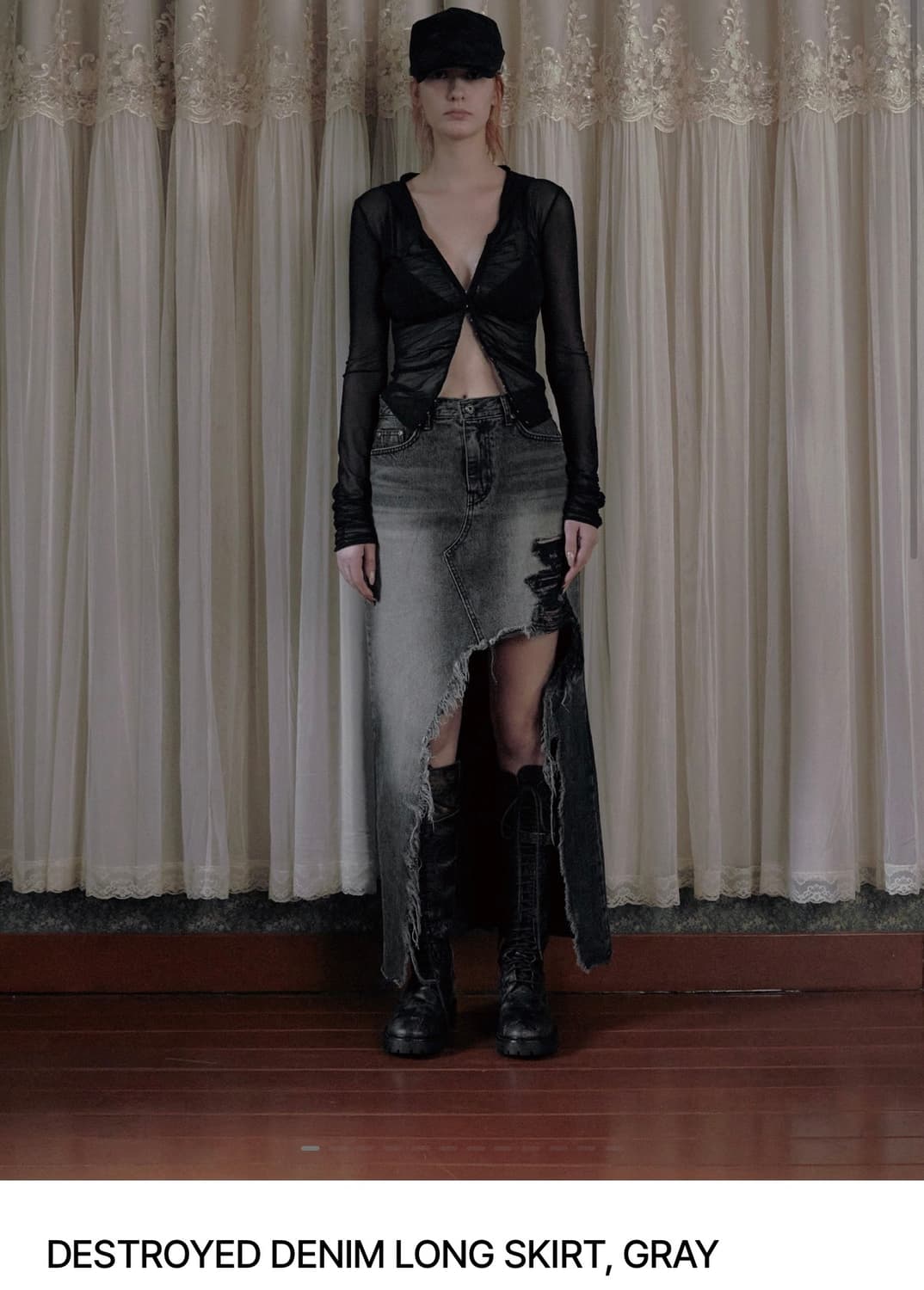 보헤미안서울 보헴서 DESTROYED DENIM LONGSKIRT 롱치마 상품이미지1