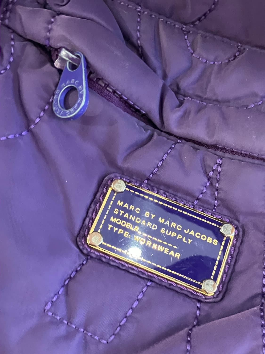Marc by Marc Jacobs 퍼플 나일론 퀼티드 백팩 상품이미지7