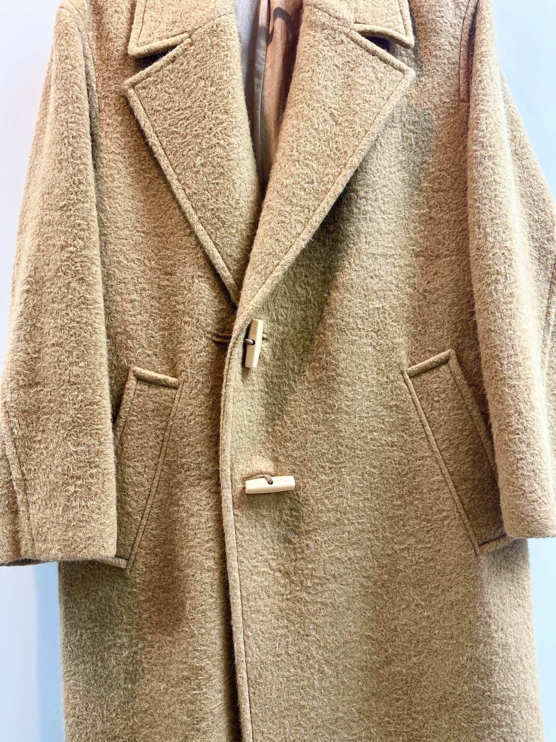 타임옴므 알파카 카멜 코트 (100, 민트급) 상품이미지3