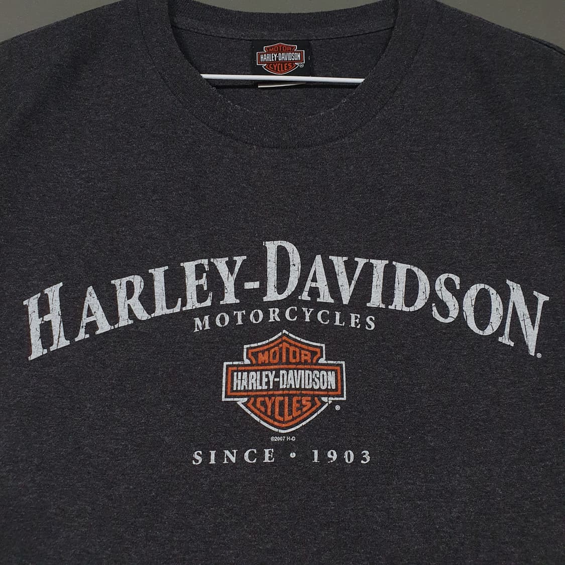 XL (105) 할리데이비슨 00s USA 라일리 그래픽 빅로고 반팔티 상품이미지4